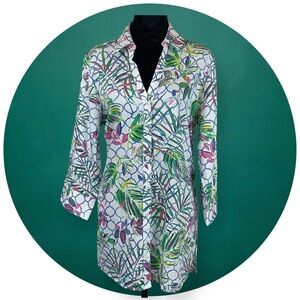 🚨SOLD🚨Foxcroft Wrinkle Free 100% Cotton Button Down Blouse